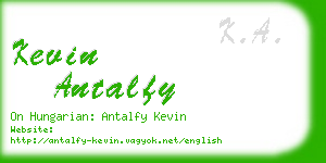 kevin antalfy business card